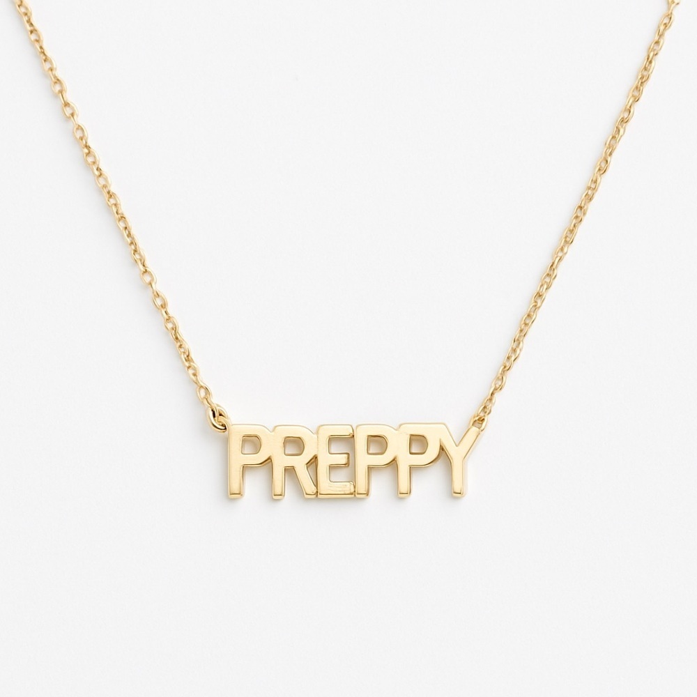 Gold PREPPY Minimalist Necklace - Adjustable Dainty Layering Jewelry for Women